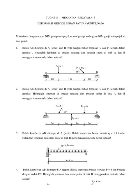 Contoh Soal Mekanik Bahan