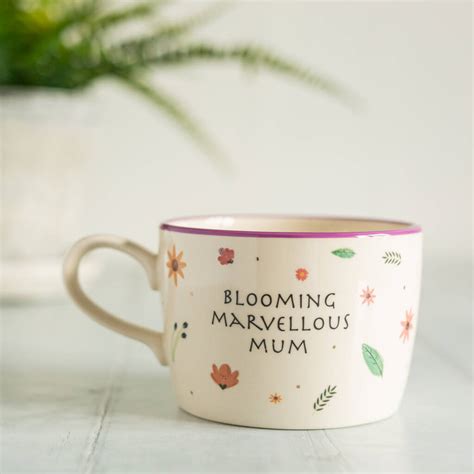 Blooming Marvellous Handmade Floral Mug By Kate Ceramics