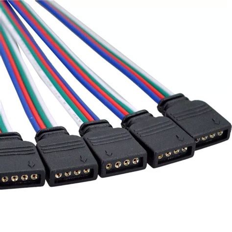 4 Pin Rgb Connector 5 Pin Rgbw Connector Male Female Led Strip Needle Connector Welding Cable