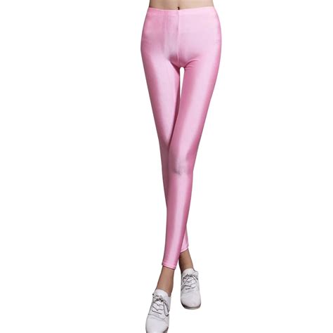New Women Candy Color Leggings Sexy Plus Size Elastic Skinny Pants Ladies Workout Soft Thin