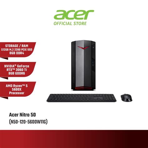 Acer Nitro 50 Gaming Desktop N50 120 5600w11g Shopee Malaysia