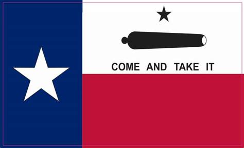5in X 3in Come And Take It Texas Flag Sticker