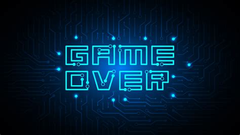 Blue Circuit 4k Hd Game Over Wallpapers Hd Wallpapers Id 76779