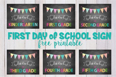 Free Printable First Day Of Kindergarten Sign Maryandbendy