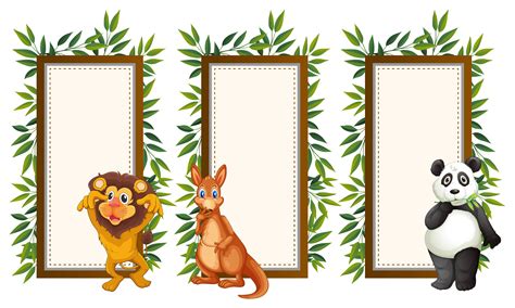 Banner Template With Three Wild Animals 414803 Download