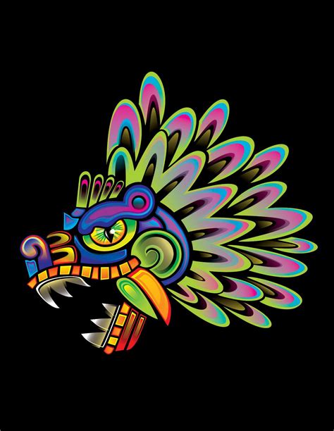 Quetzalcoatl Logo 3 On Behance Arte Azteca Obras De Arte Mexicano