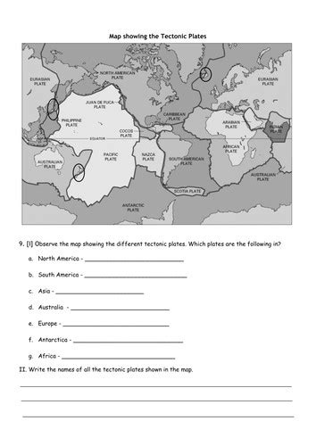 Key included!a larger version o. Plate Tectonics Worksheets | Homeschooldressage.com