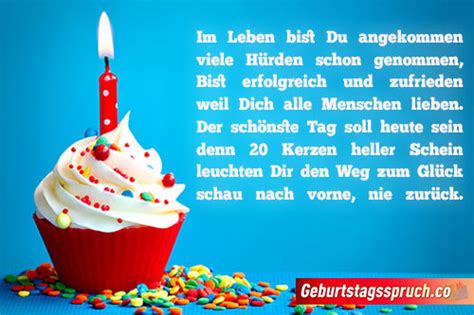 Hätte ich mich vor vielen jahren nicht aus der deckung gewagt, gäbe es heute keinen hochzeitstag. ᐅ Top Sprüche zum 20. Geburtstag 💖 - Glückwünsche für Sie und Ihn