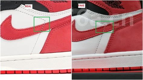 Fake Air Jordan 1 Track Red 6 Rings Spotted Quick Ways To Identify