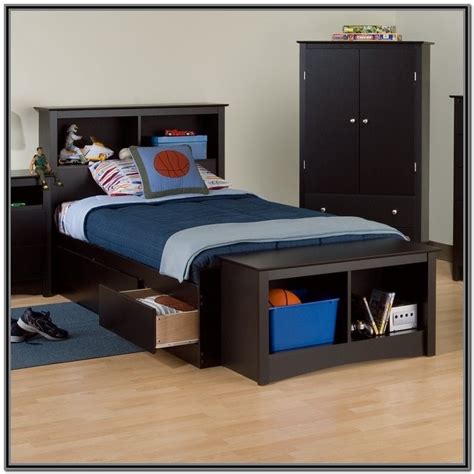 Xl Twin Bed Frame With Storage Bedroom Home Decorating Ideas