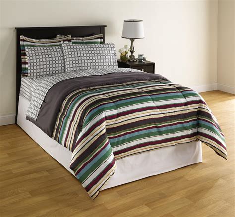 Essential Home Multicolor Microfiber Striped Comforter