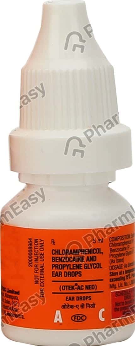 Otek Ac Neo Ear Drop 5ml Uses Side Effects Price And Dosage Pharmeasy