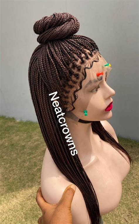Box Braids Wig For Black Women Cornrows Wig Cornrow Wigs Micro Etsy