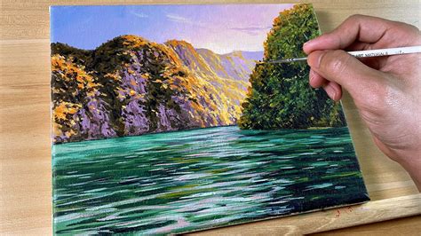 Acrylic Painting Time Lapse Palawan Lake Philippines Correa Art