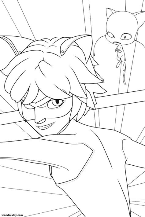 Miraculous ladybug and cat noir colouring pages for kids marinette. Ladybug And Cat Noir Kwami Coloring Pages : Free Printable ...