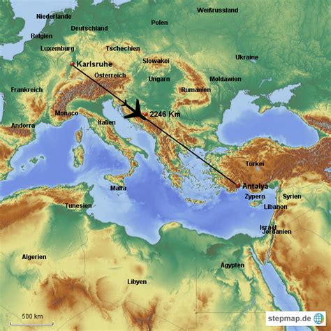 Das land türkei befindet sich auf dem kontinent asien. StepMap - Karlsruhe Türkei - Landkarte für Deutschland