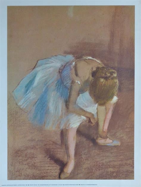 Edgar Degas Bailarina Sentada Reproducción El Marco Verde Obra