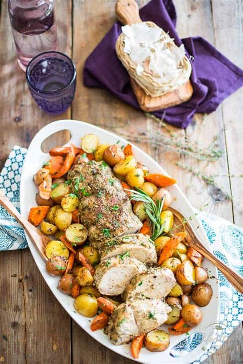 I learned to shake the boiled potatoes before baking from an english caterer. Maple Garlic Pork Roast with Carrots and Potatoes