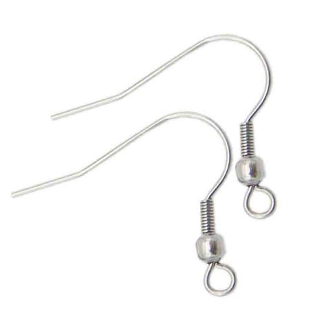 50pcslot Stainless Steel Silver Tone French Style Earring Hooks