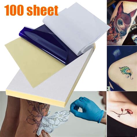 1050100 Sheets 4 Ply Tattoo Transfer Paper Spirit Master Stencil Carbon Thermal Tracing Copier