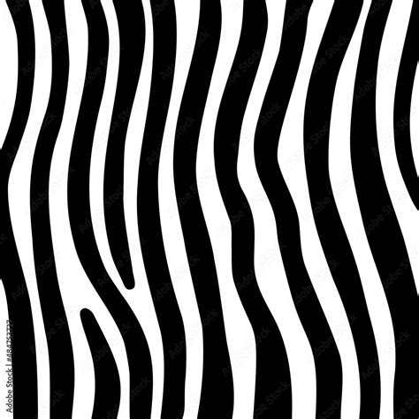 Vector Illustration Of Seamless Zebra Pattern Black And White Zebra