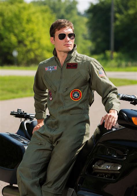 Adults Mens Flight Suit Aviator Force Uniforms Jumpsuits Fancy Dress