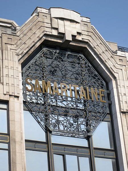 Luxury paris department store samaritaine reopens after 16 years. Art Deco facade of La Samaritaine Department store, Paris