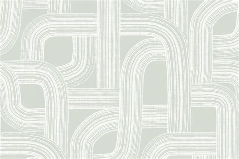 Sage Green Minimalist Lines Wall Mural - Hovia