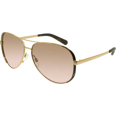michael kors women s gradient chelsea mk5004 101414 59 gold aviator sunglasses walmart canada