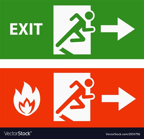 Emergency Exit Sign Vector