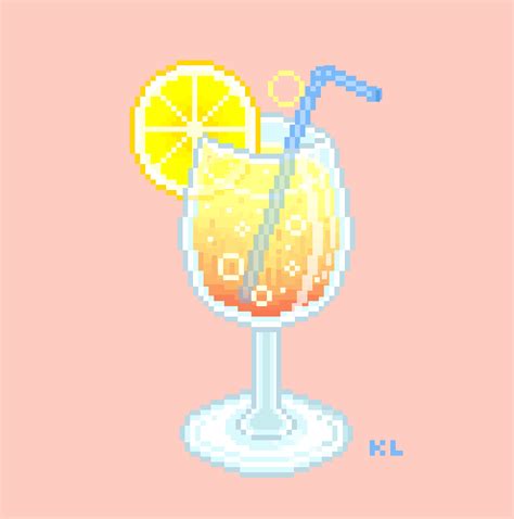 Pixel Summer Drink By Kristen Tozer Maicakes Cross Stitch Art Cross