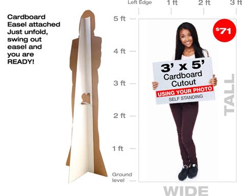 as low as 48 for 5ft tall custom cardboard cutout lowest price guar custom life size cutout