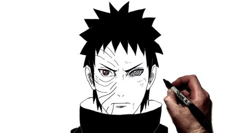 How To Draw Obito Step By Step Naruto Youtube