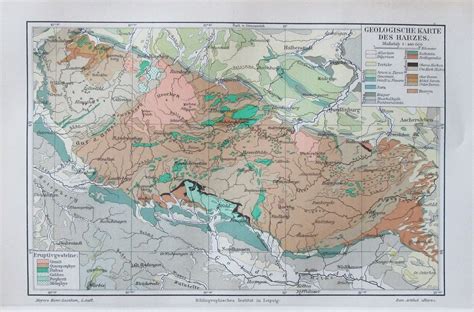 Von nico esche 06.06.2021, 22:47 • aktualisiert: 1895 GEOLOGISCHE KARTE DES HARZES historische Landkarte ...