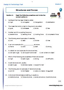Force work and energy : Design & Technology : DT Test: Structures and Forces ...