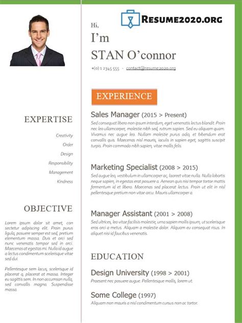 Best Resume Templates 2020 ⋆ Free 30 Examples In Docx