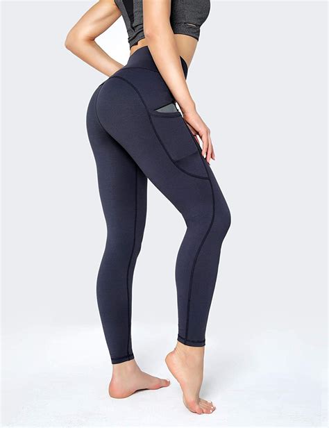 Poshdivah Ultra Soft Yoga Pants For Women High Waisted Eclipse Blue