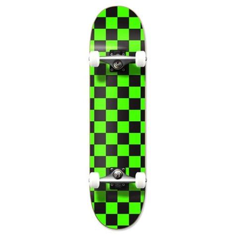 Graphic Complete Skateboard Checker Green Complete Skateboards