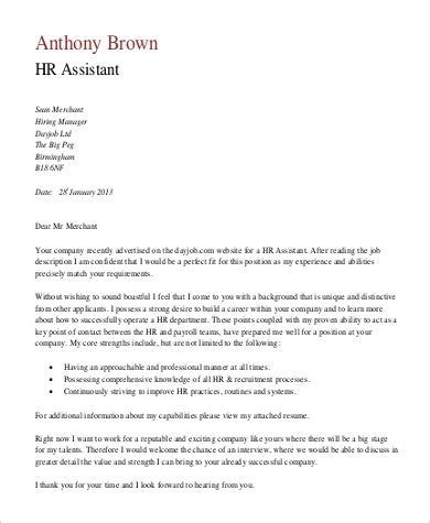 Human Resources Assistant Cover Letter No Experience You Should Amend
