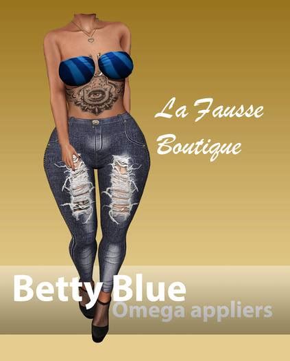 Second Life Marketplace Betty Outfit Blue