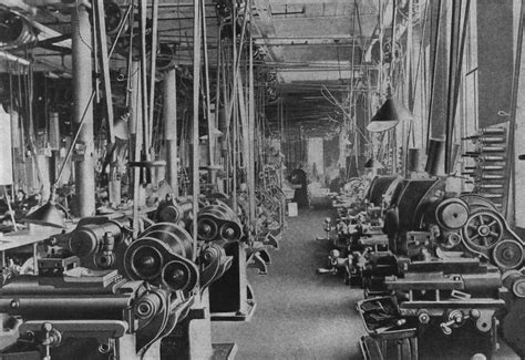 A Typical Factory From The Early 1900s With Belt Driven Machinery