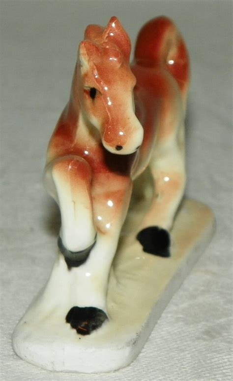 Beautiful Brown Porcelain Horse Figurine Collectible Made In Etsy