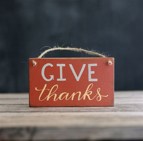 Give Thanks Hand-Lettered Sign, by Our Backyard Studio in Mill Creek ...