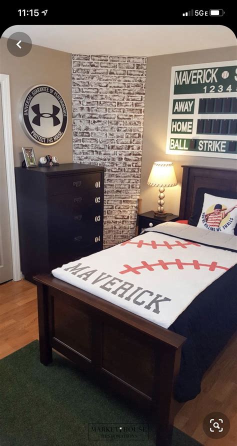 Pin By Jessica Barnard Pitstick On The Brooks Home Baseball Bedroom