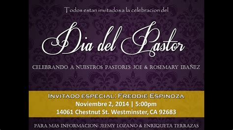 Dia Del Pastor Parte 2 Noviembre 2 2014 Youtube