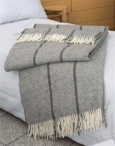 Extra Large Throw King Size Wool Blanket Bed Throw By Boteh