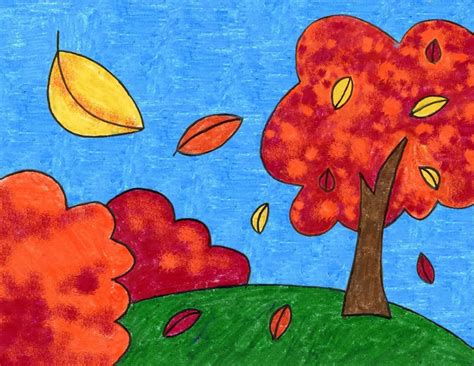 How To Draw A Fall Tree Autumn Leaves Art Autumn Art Autumn Trees