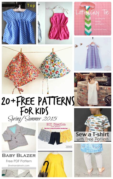 We've pulled together our favorite free sewing patterns just for you! Free Sewing patterns for Kids Spring/Summer 2015 - Life Sew Savory