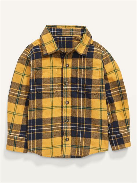 Unisex Plaid Flannel Long Sleeve Shirt For Toddler Old Navy