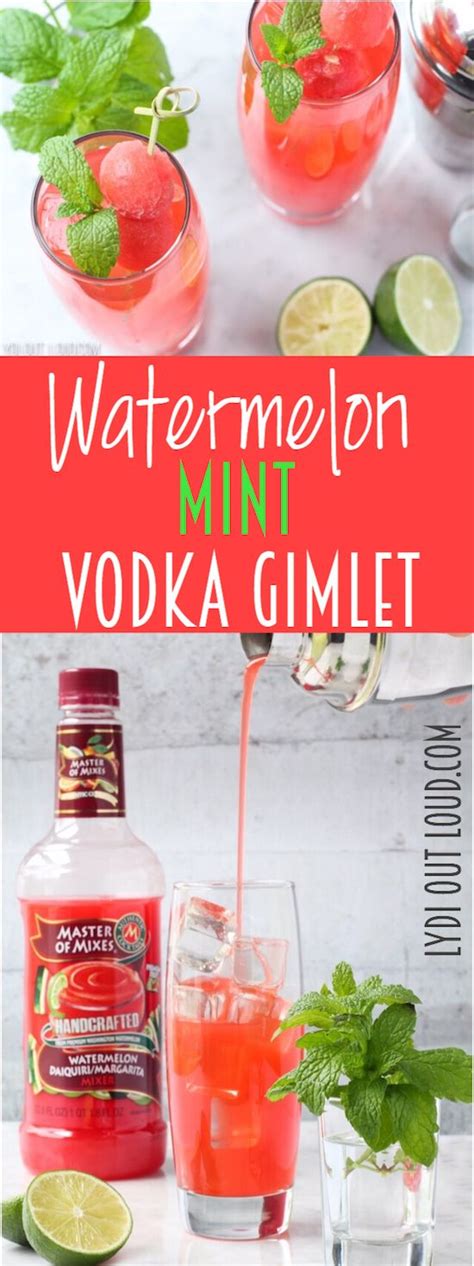 Watermelon Mint Vodka Gimlet Recipe Recipe Vodka Gimlet Watermelon